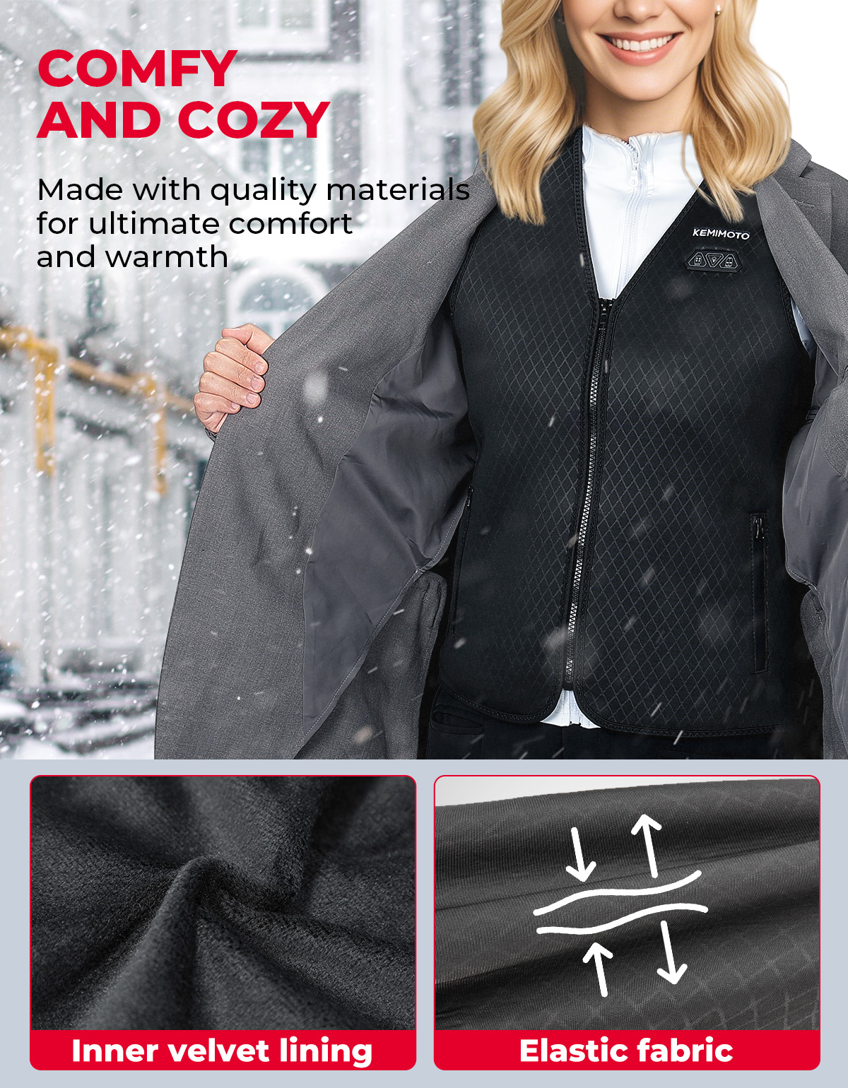 Unisex Heated Vest with 6 Heat - Motorcycle Gear Vest recensie en prijs