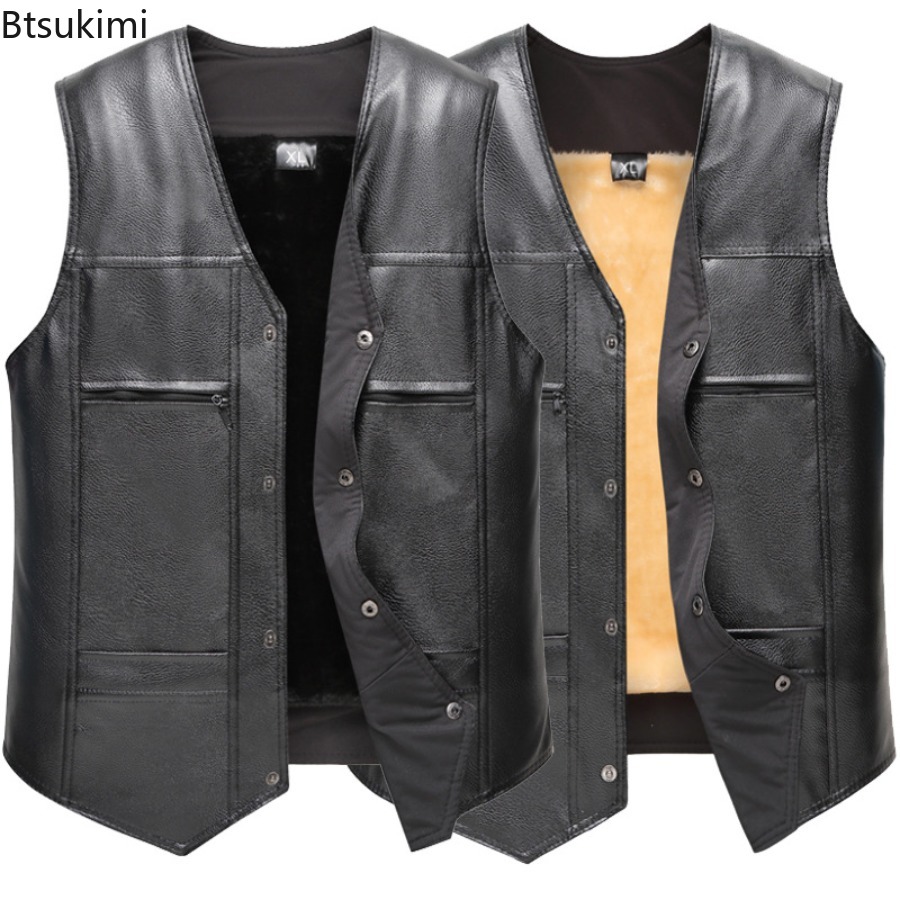 Autumn Winter New Men's Leathe - Motorcycle Gear Vest recensie en prijs
