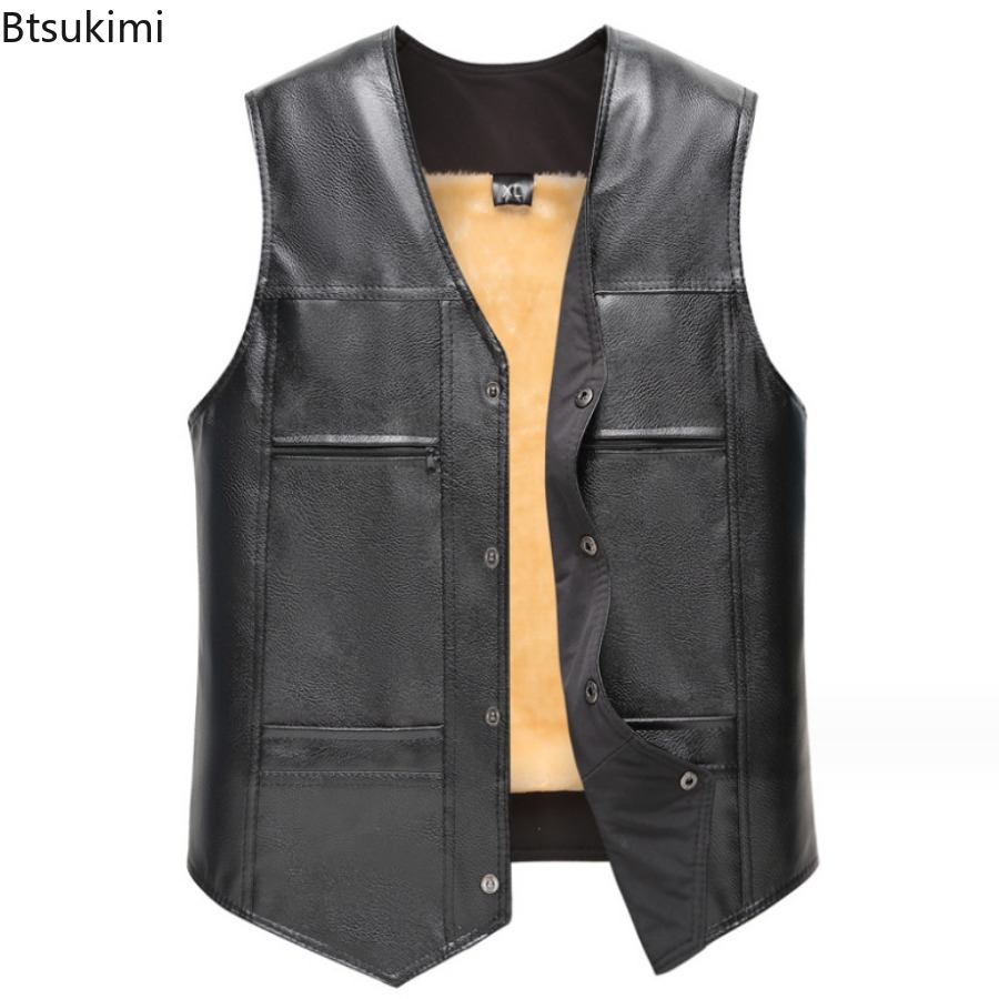Autumn Winter New Men's Leathe - Motorcycle Gear Vest recensie en prijs