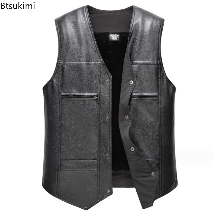 Autumn Winter New Men's Leathe - Motorcycle Gear Vest recensie en prijs