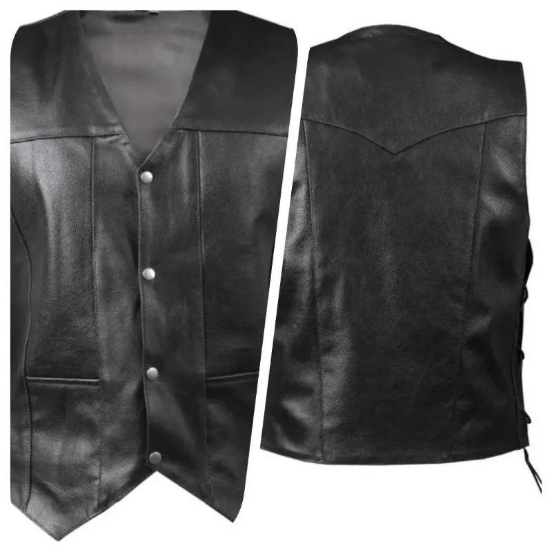 Men's Punk Style Denim Vest wi - Motorcycle Gear Vest recensie en prijs
