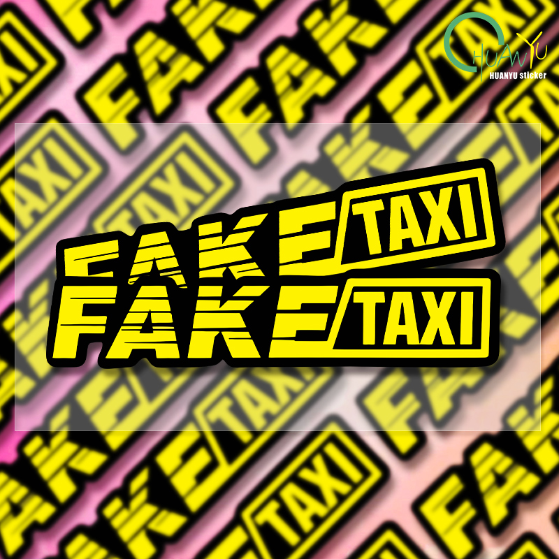 Yellow Fake Taxi Logo Pvc Wate - Motorcycle Gear Logo recensie en prijs