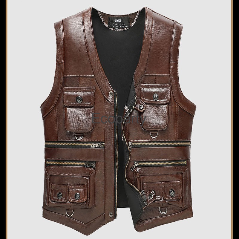 2024 Autumn Winter Leather Ves - Motorcycle Gear Vest recensie en prijs