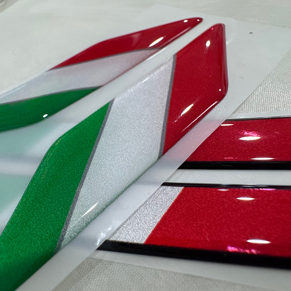 Italy Flag 3D Epoxy Sticker Mo - Motorcycle Gear Logo recensie en prijs