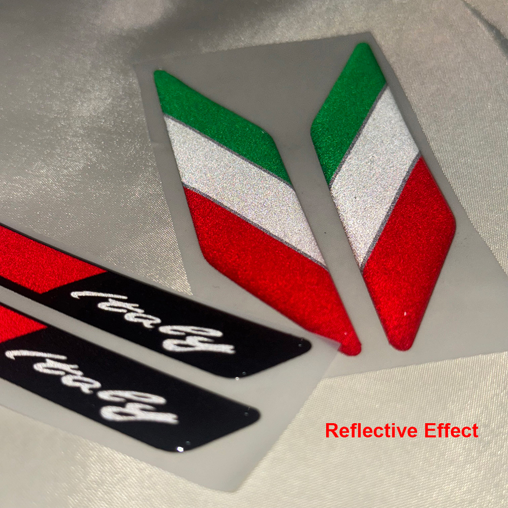 Italy Flag 3D Epoxy Sticker Mo - Motorcycle Gear Logo recensie en prijs