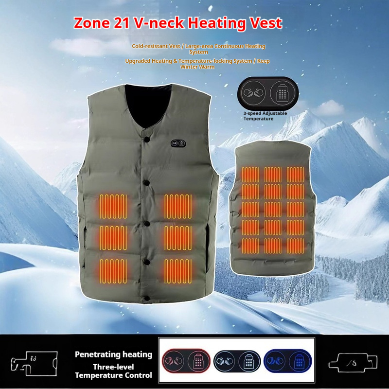Winter New Style 21 Zone V-Nec - Motorcycle Gear Vest recensie en prijs